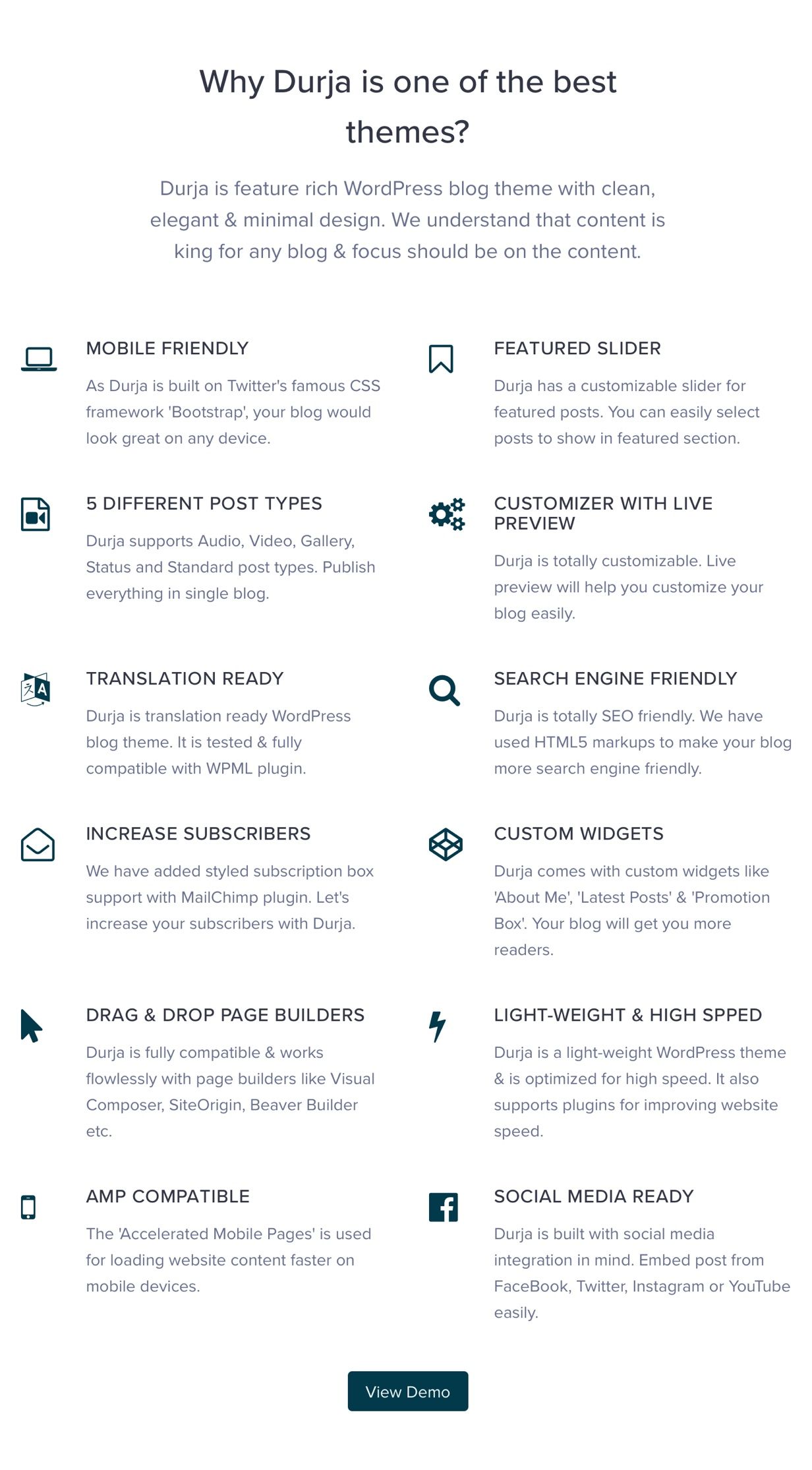 Durja - Sauberes WordPress Blog Theme