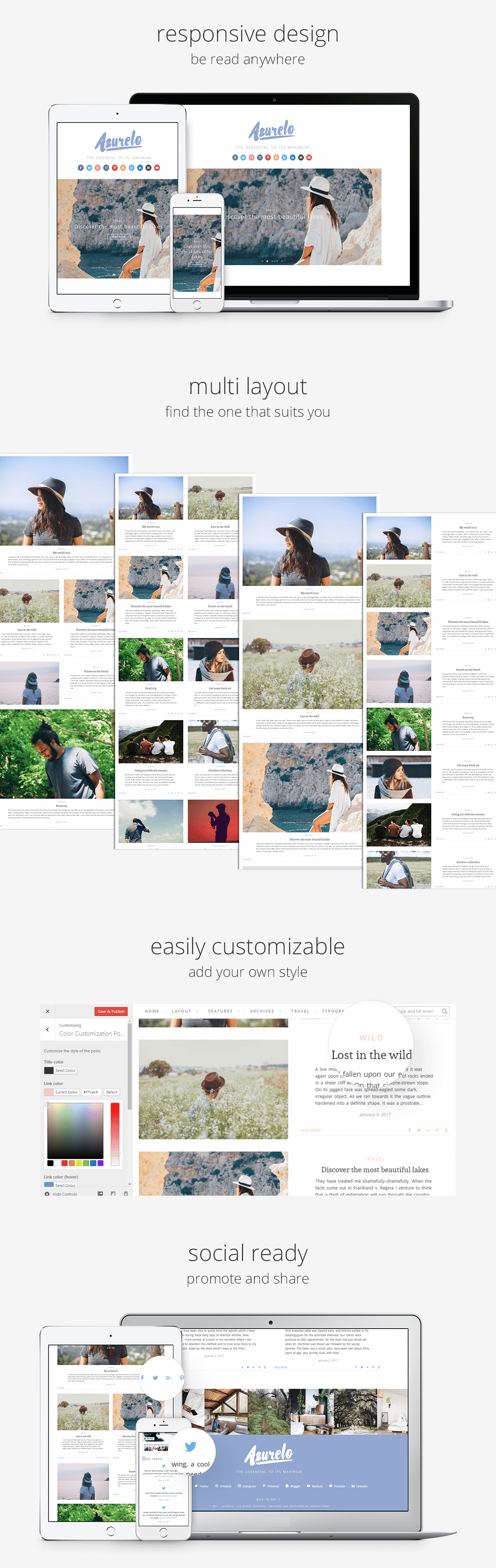 Azurelo, ein Responsive Blog Theme - 1