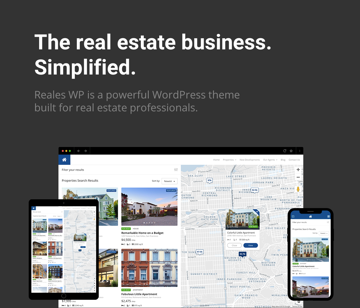 Reales WP - Immobilien WordPress Theme - 1