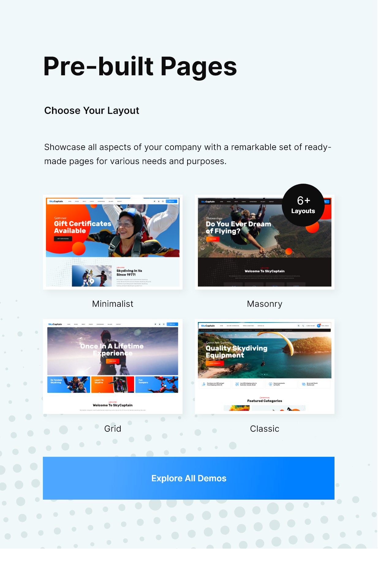 SkyCaptain | Fallschirmspringen & Extremsport WordPress Theme - 2