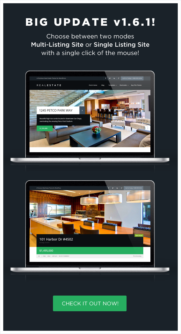 Großes Update! Wählen Sie mit einem Mausklick zwischen zwei Modi Multi-Listing Site oder Single Listing Site!