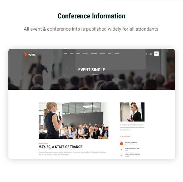 Vetex - Event & Konferenz WordPress Theme