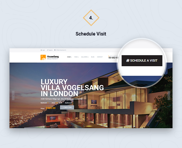 Kurzer Besuchstermin in HouseSang Single Property WordPress Theme