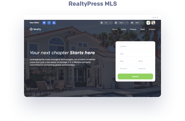 Realtypress MLS Kanada Immobilien WordPress-Thema