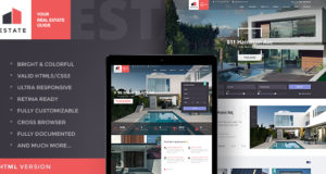 Estate – Immobilienverkauf & Vermietung WordPress Template + RTL