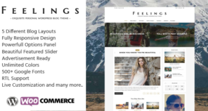 Gefühle – Exquisite persönliche WordPress Blog Vorlage