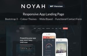 Noyah – App Landing WordPress Layout