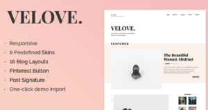 Velove – Ein Responsive Feminine WordPress Blog Template