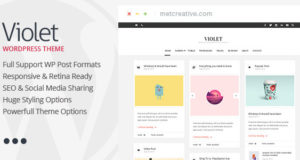 Violett – Sauberes Responsive WordPress Blog Vorlage