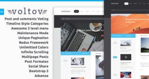 Voltov – Blog und Magazin WordPress Vorlage