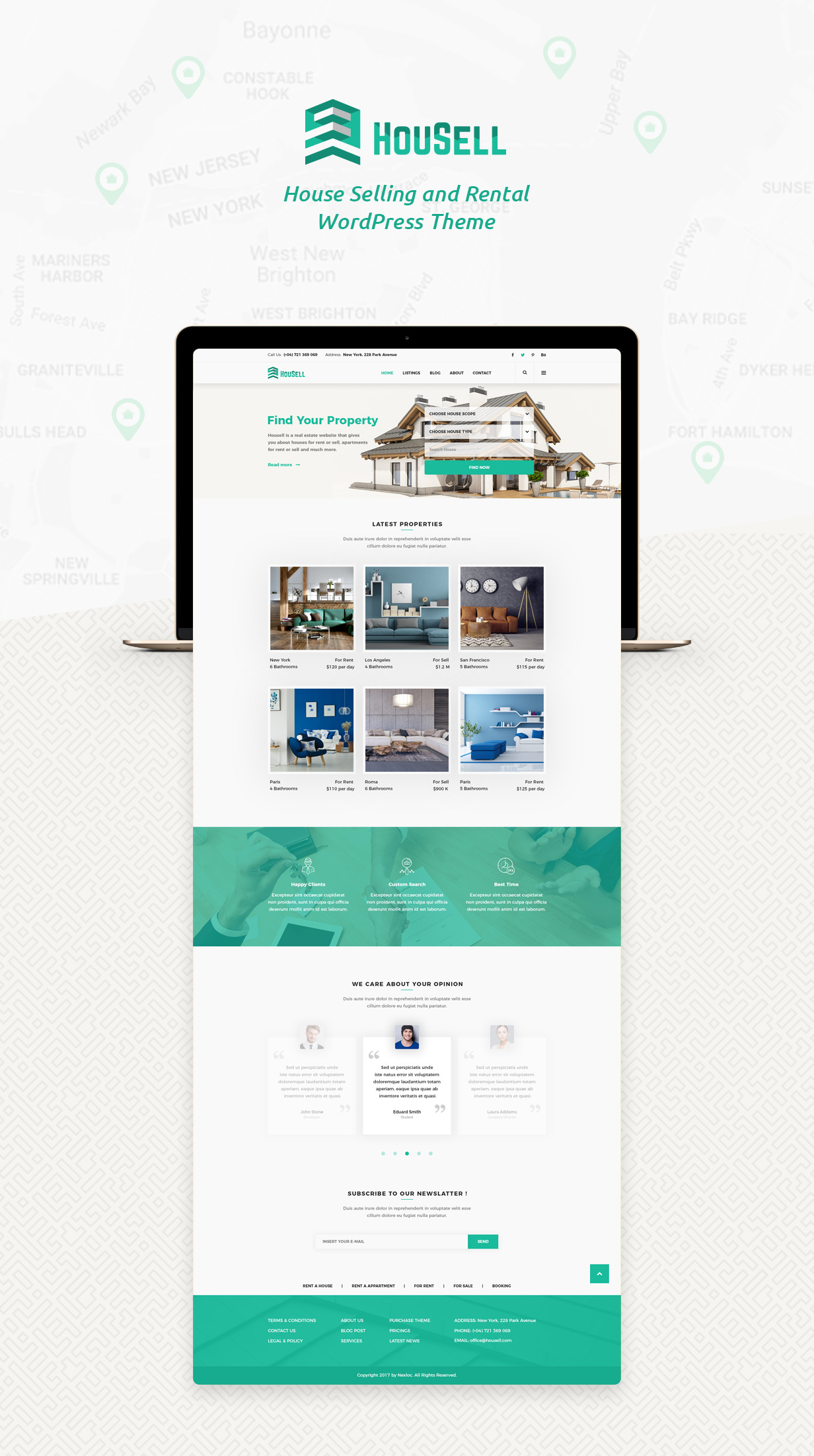 Housell - Modern Real Estate WordPress Theme - 1