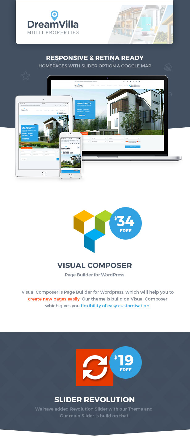 DreamVilla - Immobilien WordPress Theme - 2