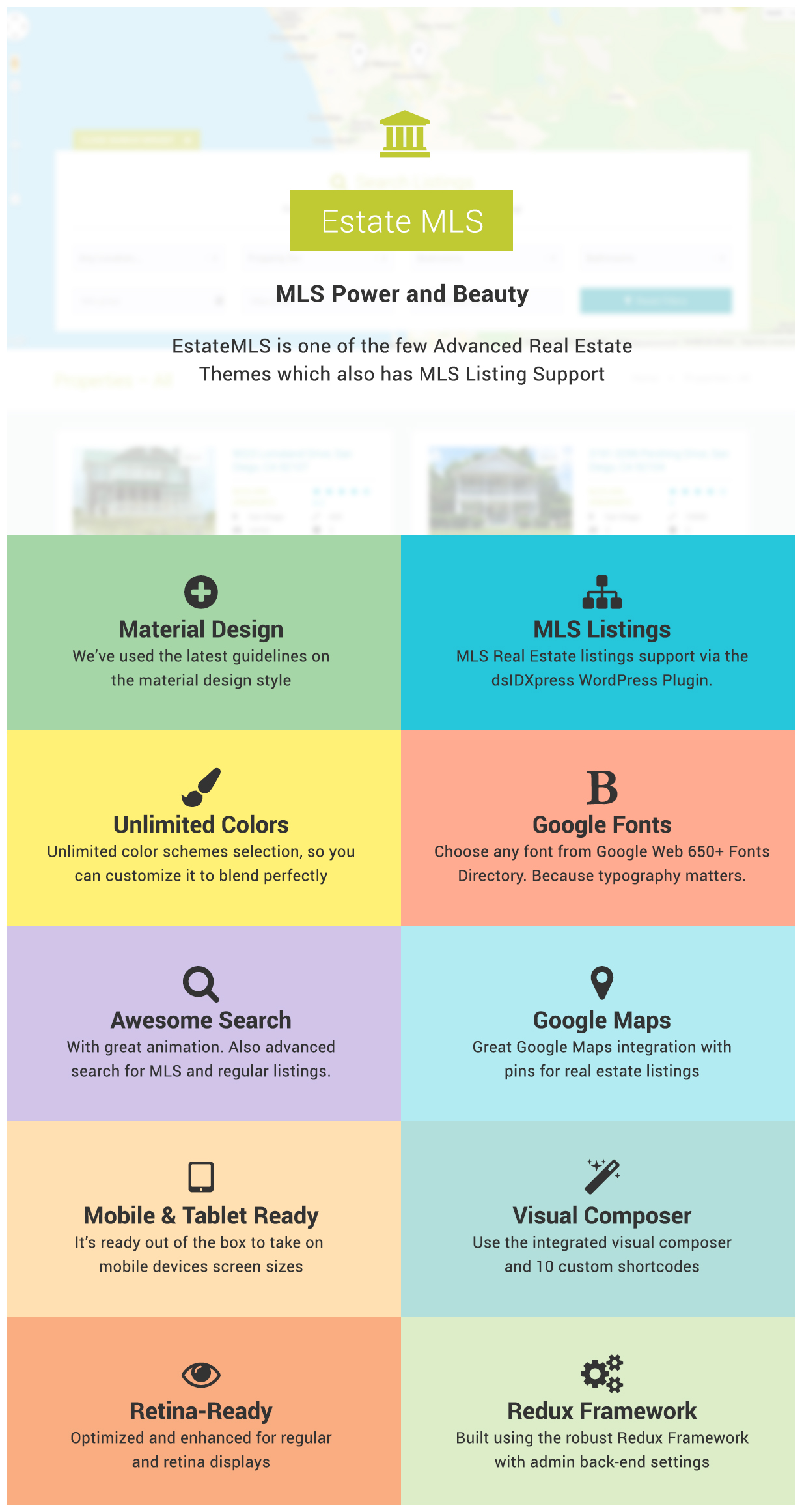 EstateMLS - Material Design Immobilien MLS Theme - 1
