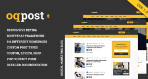 oPPost | Digitale Downloads Marketing Blog Ansprechendes WordPress-Vorlage