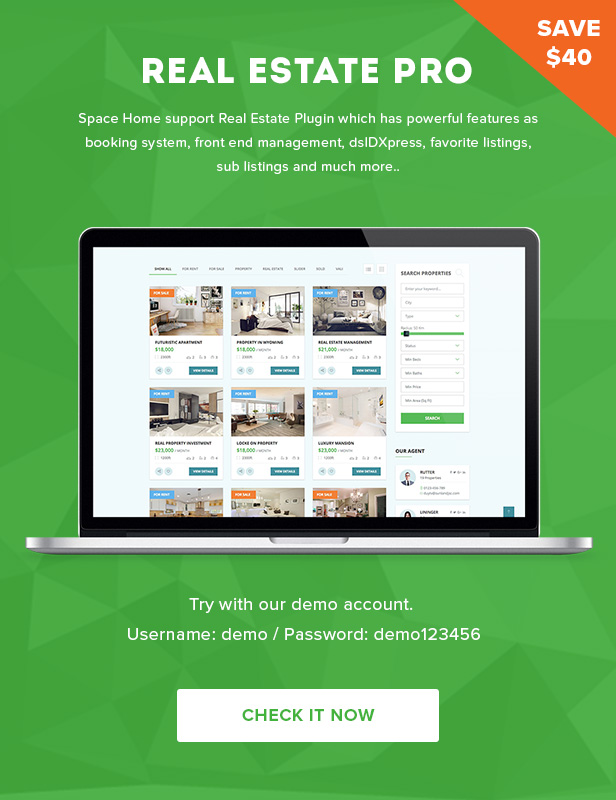 Space Home - Immobilien WordPress Theme - 4