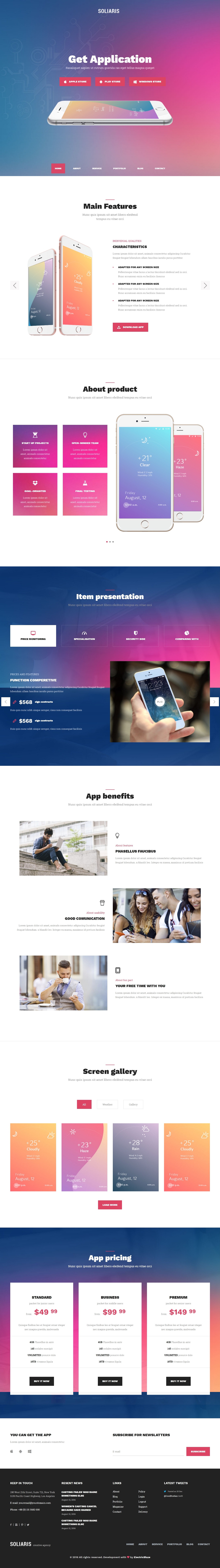 Soliaris Mehrzweck Bootstrap WordPress Landing Page Theme