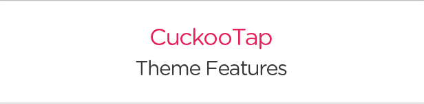 CuckooTap WordPress Theme Funktionen