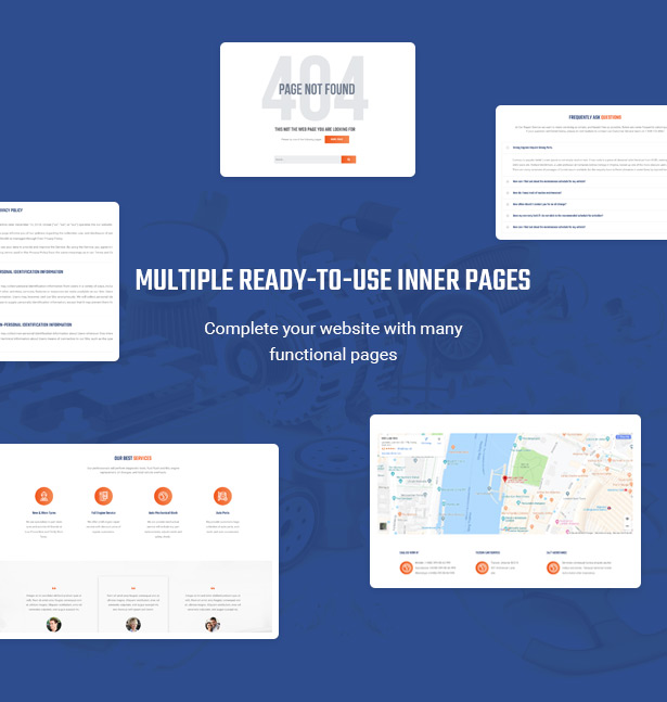 Erfüllen Sie eine leistungsstarke Website mit funktionalen Seiten - Carsao - Car Service & Auto Mechanic WordPress Theme