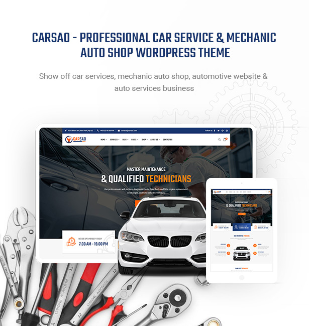 Carsao - Auto Service & Auto Mechaniker WordPress Theme