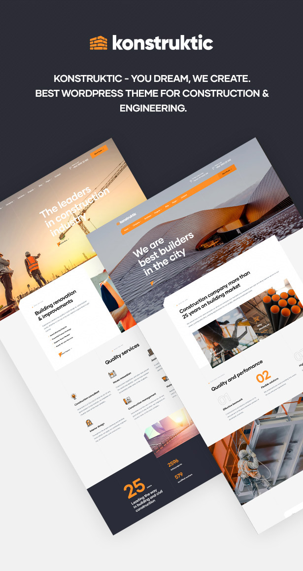 Konstruktic - Bestes WordPress-Theme für Gebäude, Ingenieurwesen und Architektur