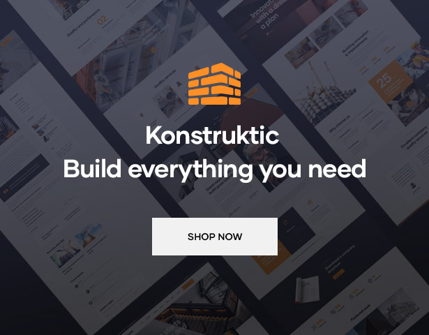 Konstruktic - Bestes WordPress-Theme für Gebäude, Ingenieurwesen und Architektur
