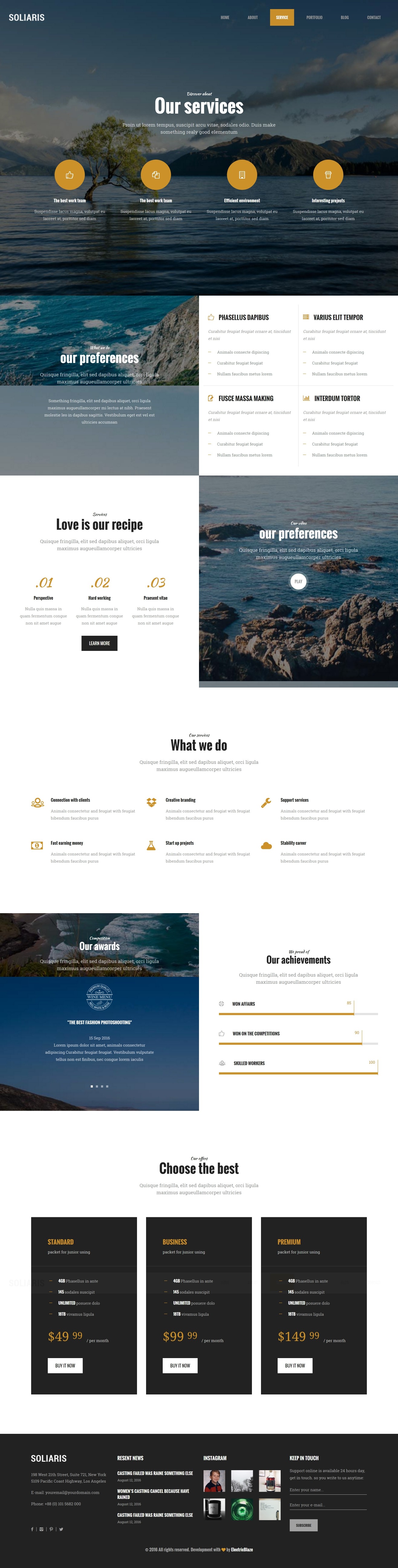 Soliaris Mehrzweck Bootstrap WordPress Landing Page Theme