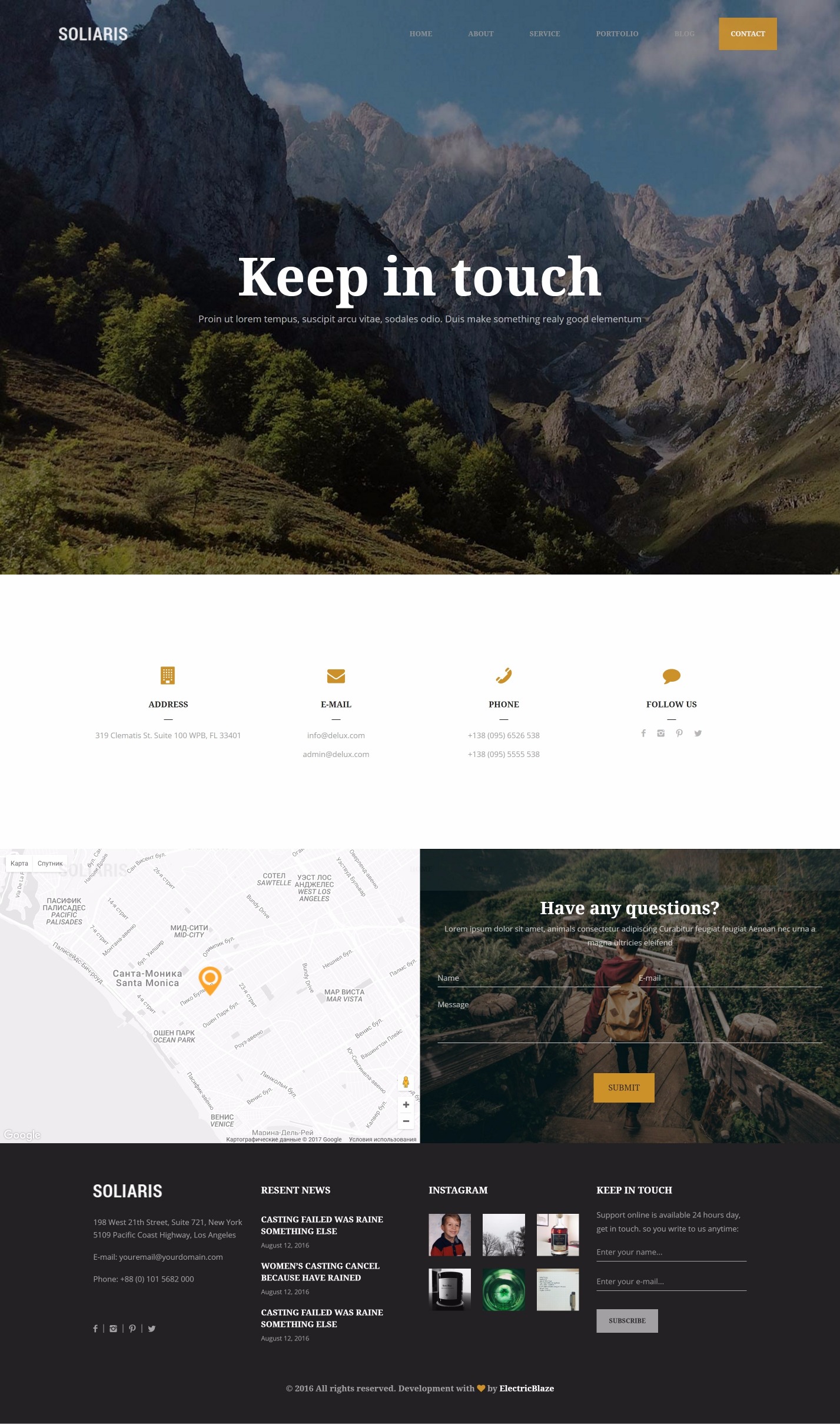 Soliaris Mehrzweck Bootstrap WordPress Landing Page Theme