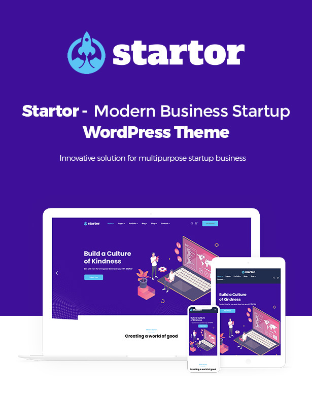 Start oder Modern Business Startup WordPress Theme