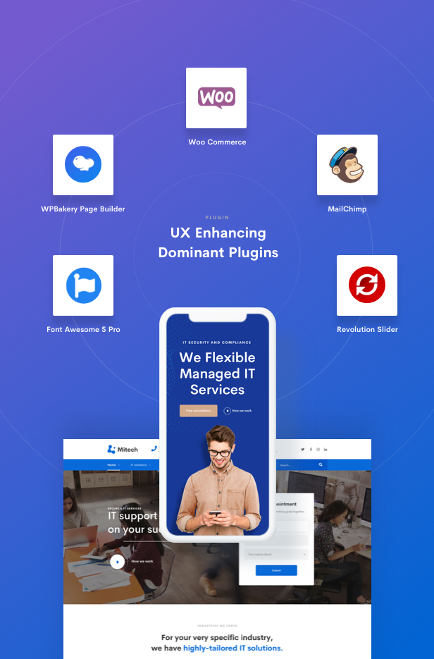 IT-Lösungen Mitech - Technologie, IT-Lösungen & Service WordPress Theme - Plugins