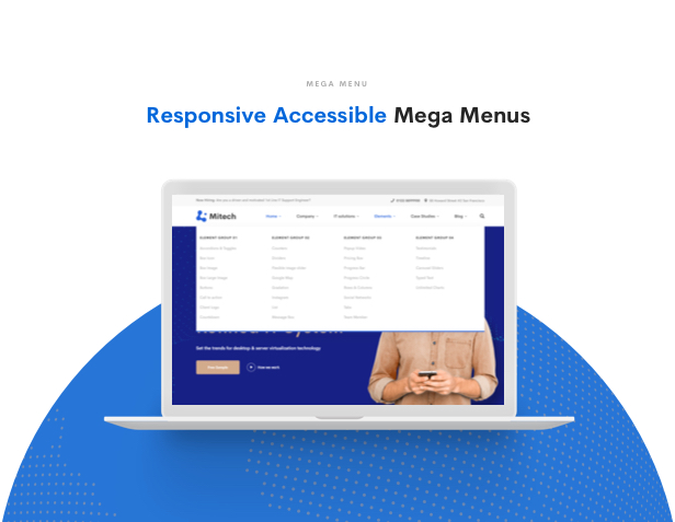 IT-Lösungen Mitech - Technologie, IT-Lösungen & Service WordPress Theme - Mega Menu