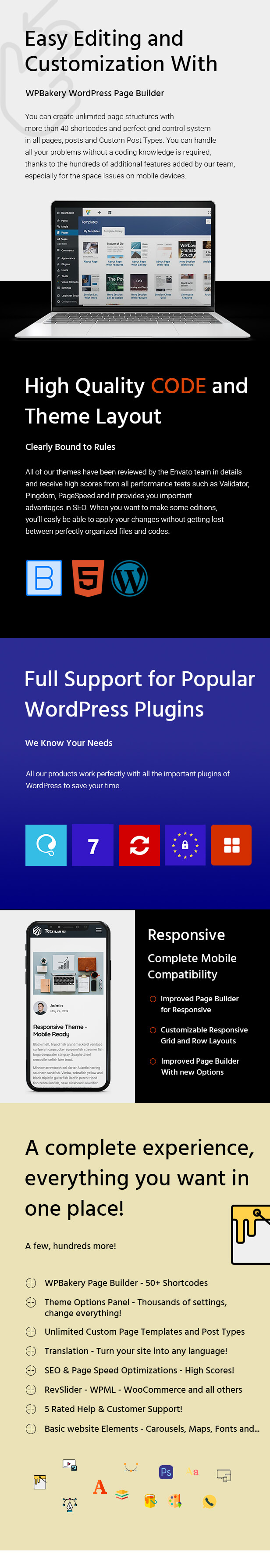 probiz - WordPress einfaches sauberes OnePage Parallax-Theme