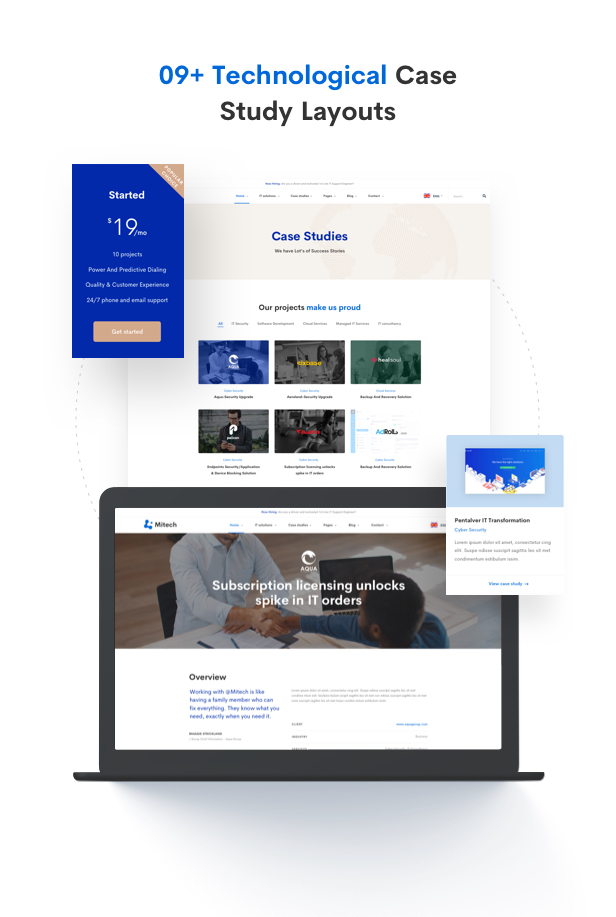 IT Solutions Mitech - Technologie, IT-Lösungen & Service WordPress Theme - Fallstudie