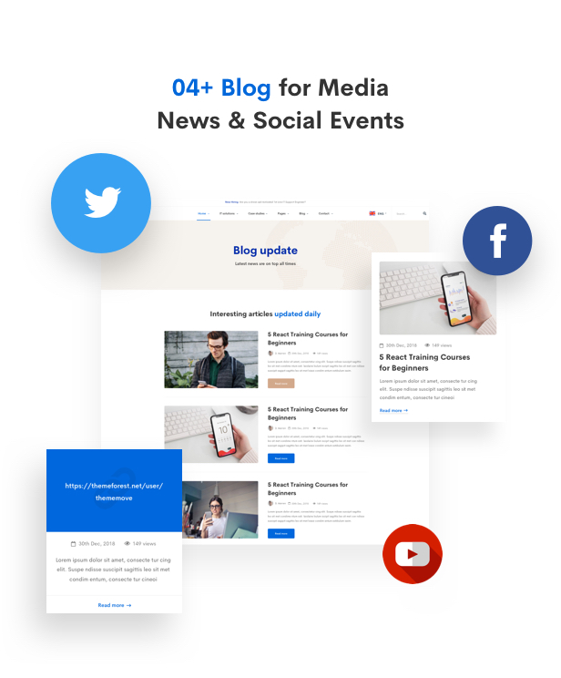 IT-Lösungen Mitech - Technologie, IT-Lösungen und Service WordPress-Thema - Blog-Layouts