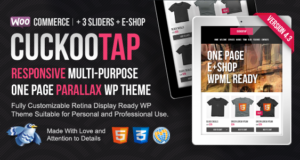 CuckooTap – Einseitiger Parallax WP Template Plus eShop
