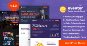 Eventer – Meetup & Konferenz WordPress Template