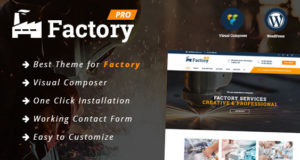 Fabrik – Industrie / Bau / Fabrik Responsive WordPress Vorlage