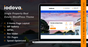 Iodova - Single Property Immobilien WordPress Template