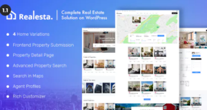 Realesta - Immobilienverkauf & Vermietung WordPress Layout