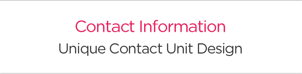Kontakt Informationen. Einzigartiges Design der Kontakteinheit
