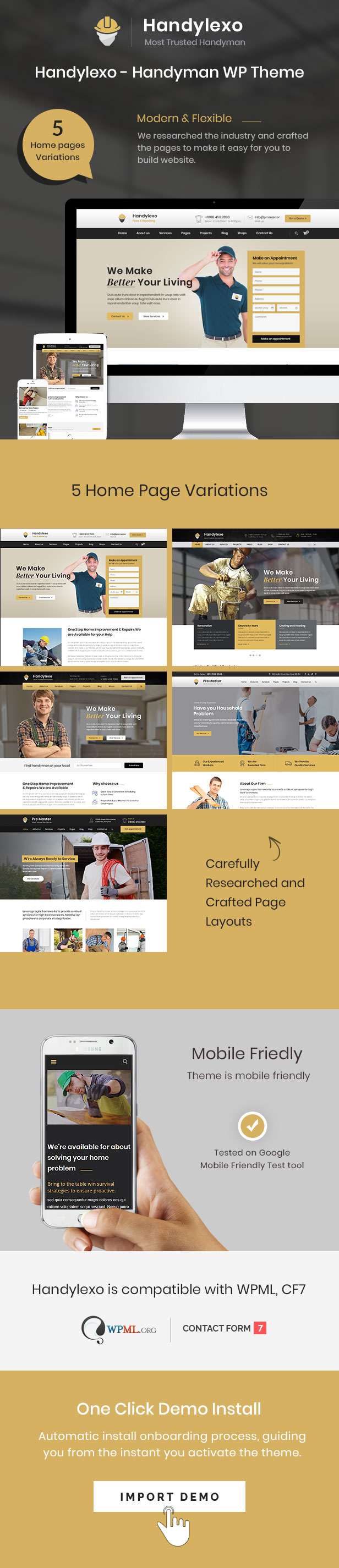 Handylexo | Handwerker reparieren WordPress Theme - 1