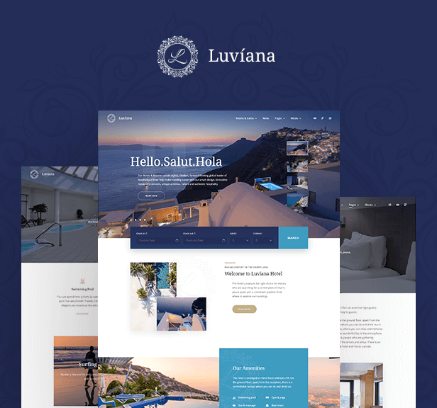 Hotelbuchung WordPress Theme - Luviana