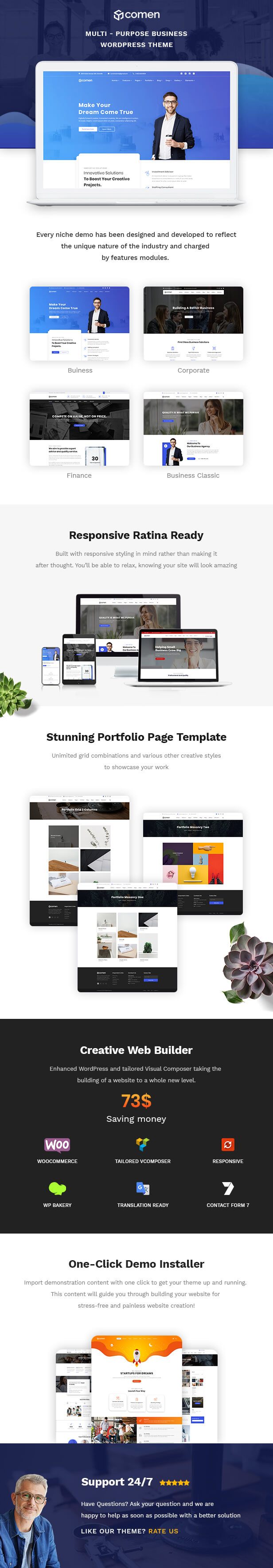 Comen | Mehrzweck-Business-WordPress-Theme - 1