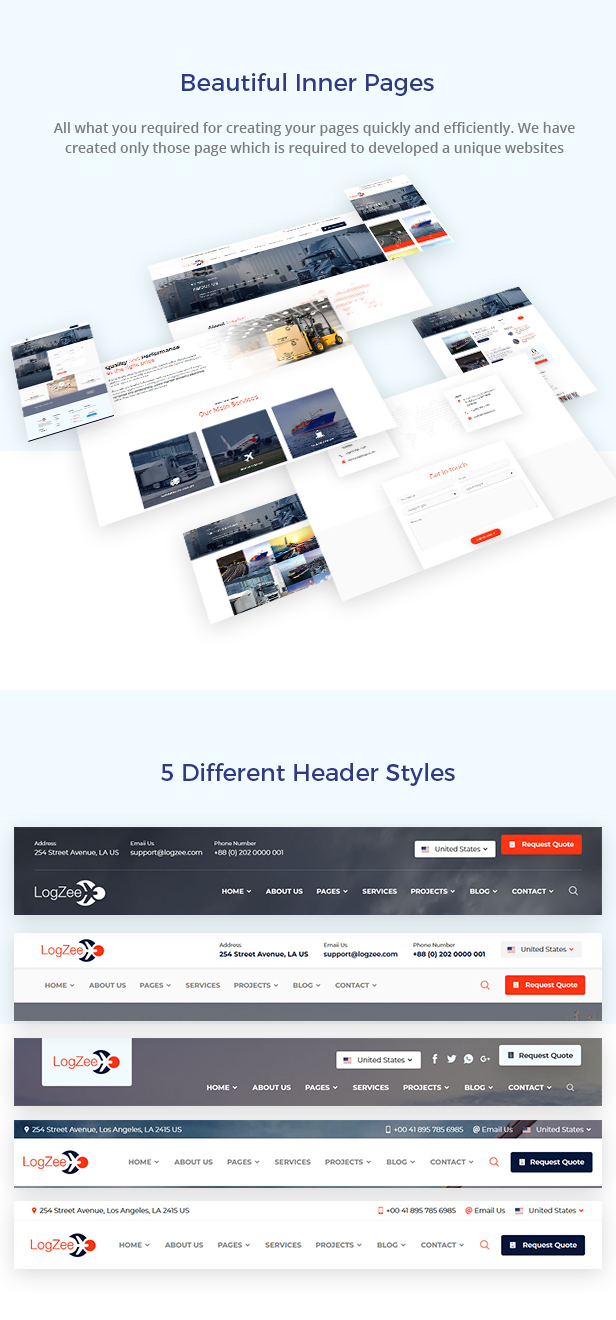 Logzee | Logistik, Transport, Fracht WordPress Theme