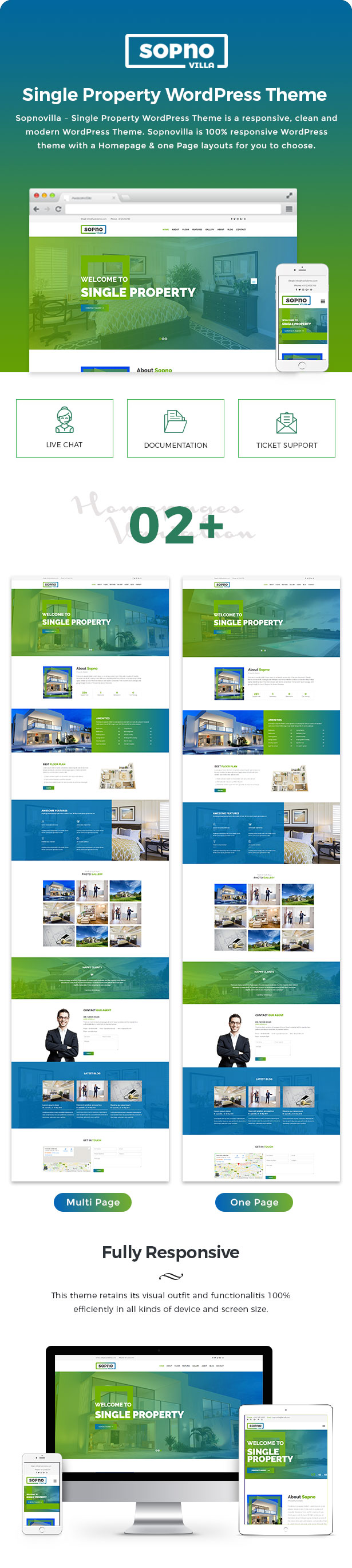 Sopnovilla - Einzelne Eigenschaft WordPress Theme - 1
