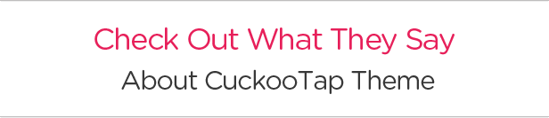 Schauen Sie sich an, was sie über ein einseitiges CuckooTap WordPress-Theme sagen