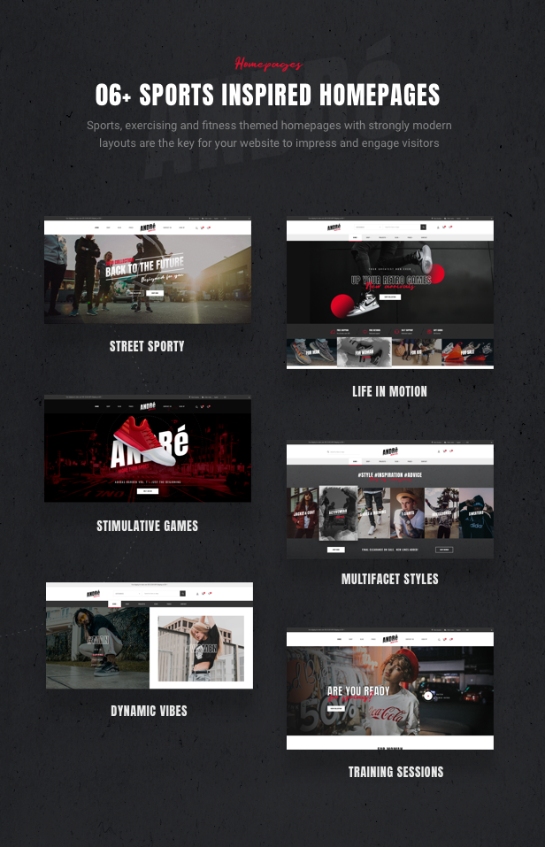 Andre - Street Style Sport & Fitness WooCommerce Theme - 6