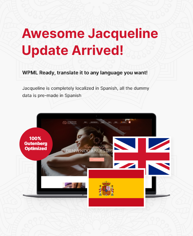 Jacqueline Spanisch Lokalisierung + Gutenberg Update