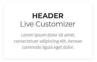 Header Live Customizer