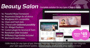 Schönheitssalon – Responsive WordPress-Vorlage
