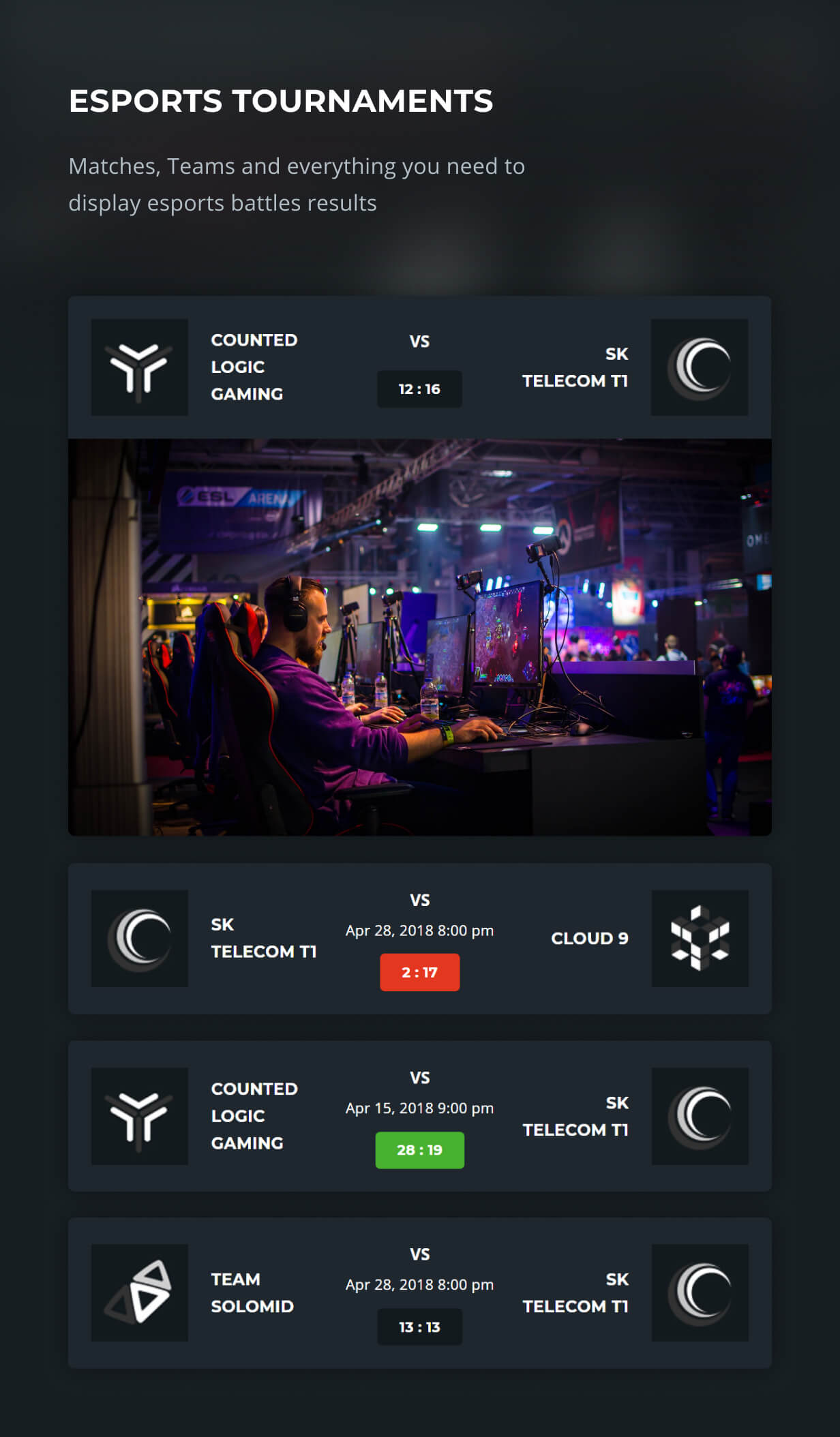 eSports-Funktionen